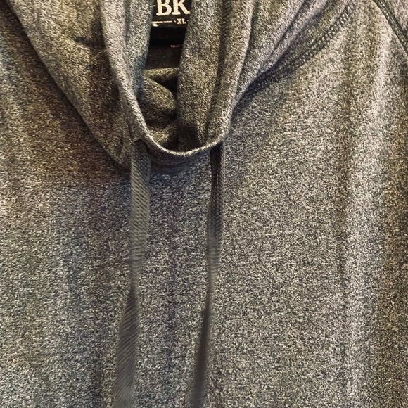 BKE Men’s Charcoal Mock twist fleece sweatshirt w Front pouch pocket sz XL - Picture 5 of 6